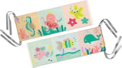 Produktbild von BABYONO | Sensory Buch Under The Sea - 81 x 13 cm - Bunt und Schwarz-Weiß - Fördert die Sinne