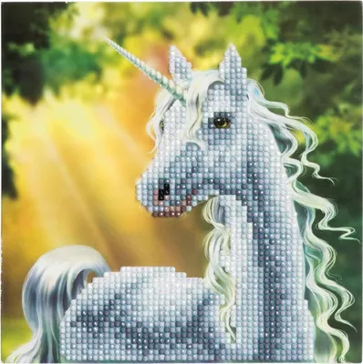 Image de Crystal Art Licorne soleil 18x18cm