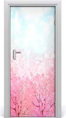 Produktbild von Tulup Türaufkleber 85x205 cm Dekorative Aufkleber Selbstklebend Wasserdichte Tapete Abnehmbar Schlafzimmer Wohnzimmer Wohnkultur - Kirschblüten