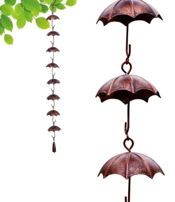 Image de Chaîne de drainage pour jardin, en acier inoxydable