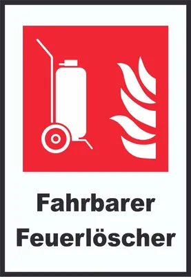 Produktbild von Fahrbarer Feuerlöscher Schild A5 Rückseite selbstklebend