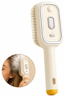 Produktbild von Heizbürste Haare kabellos, 3-in-1 Glättbürste mit Massage & Dampf Funktion, wiederaufladbare Haarbürste gegen Frizz für Styling & Pflege