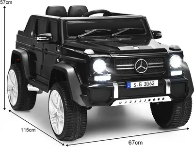 Immagine prodotto di COSTWAY Mercedes Benz 12V auto per bambini con telecomando, MP3 LED, 2,5-5,5km/h (nero)