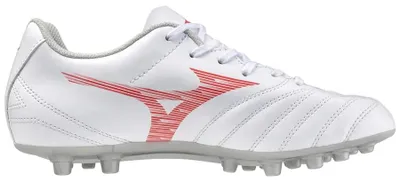 Image de Mizuno Corporation Monarcida Neo III Select Junior (taille J) - Chaussures de football, couleur blanc/rouge éclatant, taille 34