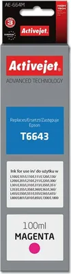 Produktbild von Activejet AE-664M Tintenpatrone (Ersatz für Epson T6643; Höchste; 100 ml; magenta)