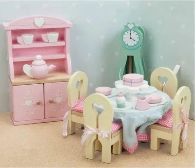 Produktbild von Le Toy Van – Daisylane Salon-Zubehörset aus Holz für Puppenhäuser | Puppenhaus-Möbelsets für Mädchen & Jungen – Geeignet für Kinder ab 3 Jahren