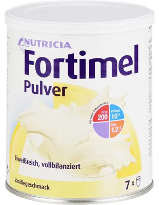 Obrázek produktu pro Fortimel prášek s vanilkovou příchutí, 335 g prášku