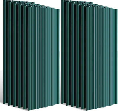 Produktbild von Faziango 24x Trapezblech aus verzinktem Stahl 129×46 cm Trapezblech / Profilblech Dachblech 14 m² Grün für Geräteschuppen & Gartenhaus
