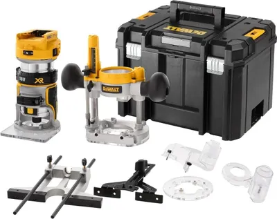 Produktbild von DeWALT DCW604NT-XJ Akku-Kombifräse (bl) 18V, max. Fräser-Ø 36 mm, Hub 55 mm, 16.000 - 22.500 min-1, T STAK-Box VI, ohne Akku
