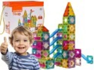 Obrázok produktu pre MAGNETICKÉ KĽÚČE hrad + guľôčková dráha 139 el. Guličková dráha pre deti