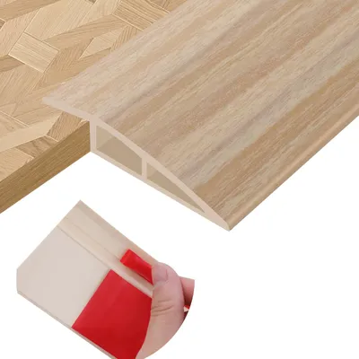 Obrázek produktu pro Samolepicí lišta na prahy, dveřní práh z PVC, přechodová lišta, laminátová podlaha