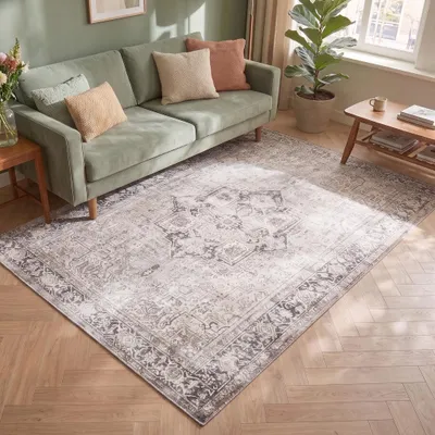Produktbild von Volero - Teppich Vintage - Lugan Hellbraun - 140x200 cm - Wohnzimmer, Esszimmer, Schlafzimmer - Klassik, Industrielle, Modern, Orientalisch