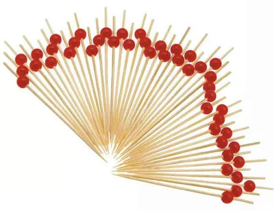 Produktbild von 100 Stück Cocktailspieße Bambus 12 cm Fingerfood Deko Spieße