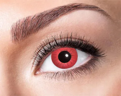 Produktbild von Eyecatcher Motivlinsen - farbige 3-Monats-Kontaktlinsen | m19 - Electro Red