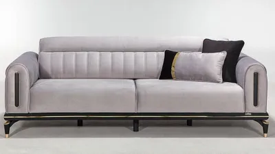 Zdjęcie produktu dla Sofa tapicerowana dwuosobowa szara sofa dwuosobowa sofa z tkaniny kanapa salon