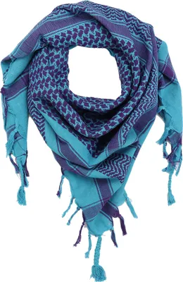 Produktbild von Kufiya - türkis - violett - Shemagh - Foulard Arafat