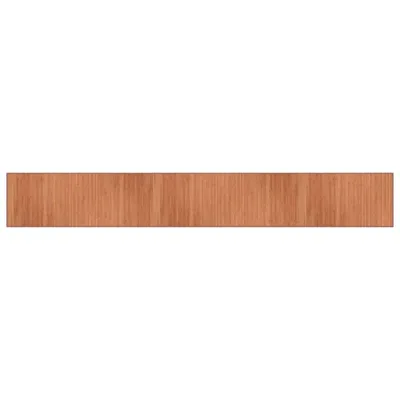 Image de Tapis rectangulaire marron 70x500 cm bambou