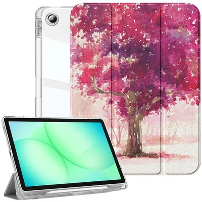 Image de Coque pour Samsung Galaxy Tab A11 Plus /A9 Plus, Anti-Rayures avec Porte-Stylet - Motif Arbre