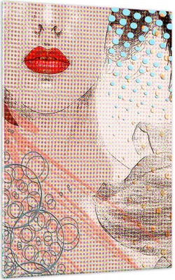 Produktbild von Bilder auf glas - Einteilig - Blume Dame Kleid Eleganz - 70x100cm - Glasbilder - Wandbilder - Bilder - zum Aufhängen bereit - Wanddekoration aus Glas - Glas Bilder - Wandbild auf Glas - GPA70x100-3140