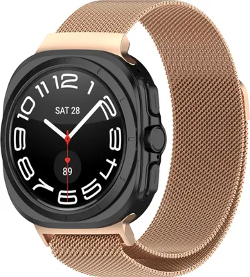 Produktbild von Strap-it Milanaise Smartwatch-Armband mit Magnetverschluss - Milanaise-Armband passend für die Samsung Galaxy Watch Ultra / Ultra 2025 47mm (Roségold)