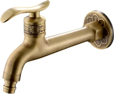 Produktbild von Wasserhahn mit Hebelgriff aus antikem Messing, antikes Messing-Finish (G1/2).