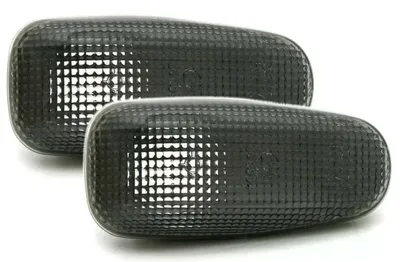 Für Mercedes W210 S210 R170 SLK C209 A208 2 Stück Seitenblinker Schwarz Smoke in der Farbe Schwarz von AD TUNING GmbH & Co. KG