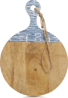 Immagine prodotto di Tagliere Zeller con manico, legno di mango, blu, ca. 43 x 30 x 2 cm