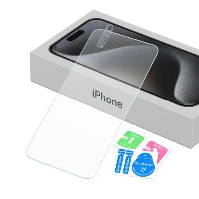 Produktbild von 2x Schutzglas Glasfolie für iPhone 15 Pro Panzerfolie Displayschutz Echt Glas