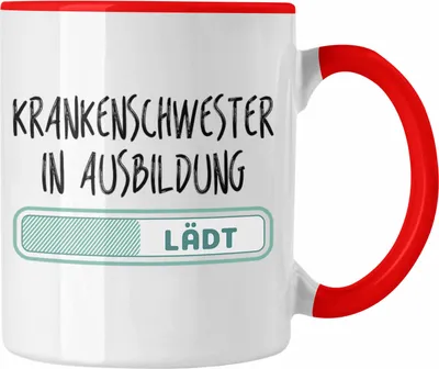 Produktbild von Trendation - Krankenschwester In Ausbildung Tasse Geschenk Ausbildung Zur Krankenschwester (Rot)