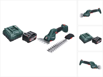 Zdjęcie produktu dla Akumulatorowe nożyce do trawy i krzewów Metabo SGS 18 LTX Q 18 V + 1x akumulator 4,0 Ah + ładowarka