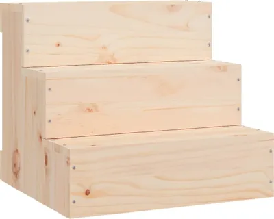 Obrázek produktu pro vidaXL Schody pro domácí mazlíčky 40x37,5x35 cm z masivního borovicového dřeva