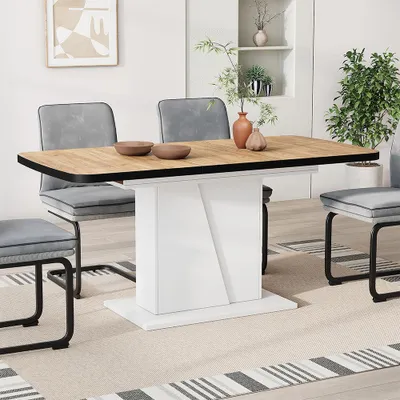 Zdjęcie produktu dla Stół jadalny Vicco Fenaro Gold power dąb/biały 120 x 80 cm rozszerzalny, Model 56579