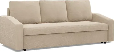 Produktbild von Sofa mit Schlaffunktion NEO, Wohnzimmer Couch 3-Sitzer 220x92cm, Cord Beige