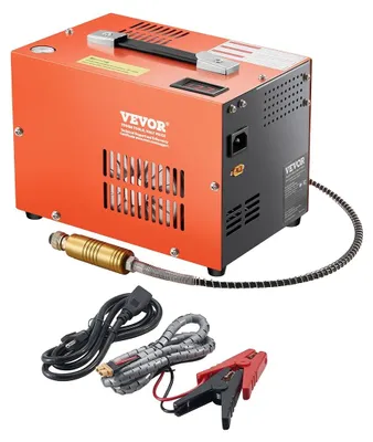 Zdjęcie produktu dla Sprężarka powietrza VEVOR PCP, sprężarka pistoletowa PCP 4500 PSI, wbudowany konwerter i układ chłodzenia wentylatora, pompa DC12 V / AC230 V, z ręcznym zatrzymaniem