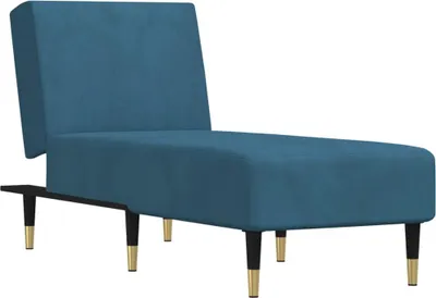 Obrázok produktu pre vidaXL Chaiselongue Blau Samt
