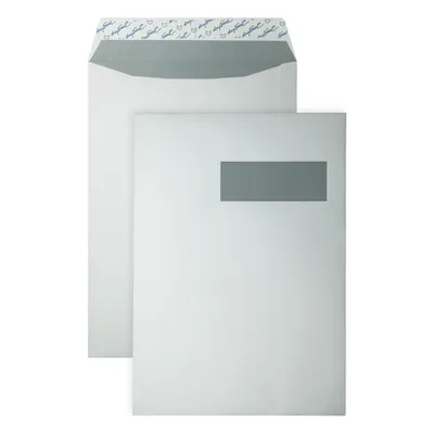 Produktbild von DULA EA4 Enveloppen - Akte envelop - Venster rechts - 220 x 312 mm - 25 stuks - Wit -zelfklevend met plakstrip - 120 gram