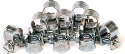 Produktbild von 10 x Mini Schlauchklemmen-Sortiment Rundziehende Schlauchschellen Satz 9-11 mm