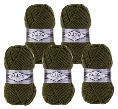 Produktbild von 500g Strickgarn Strickwolle Alize Superlana Maxi 25% Wolle, Farbwahl