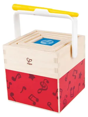 Produktbild von Hape Musik-Stapelwürfel, 6-teilig, Holzspielzeug mit 5 Klötzen, ab 18 Monaten