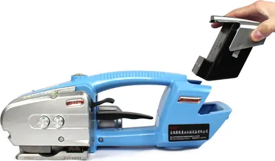 Image de Cercleuse électrique Emballage Kit de cerclage Tensioner Tool Sealer pour feuillard plastique acier PP Largeur 13-16mm