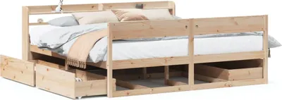 Obrázok produktu pre vidaXL Posteľ z masívu bez matraca 200x200 cm borovica