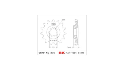 Image de RK Ritzel 525 15Z Standard
