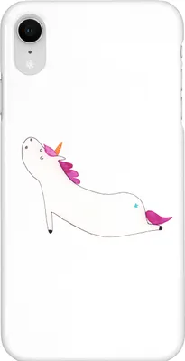 Produktbild von Mr. & Mrs. Panda Iphone XR Handyhülle Einhorn Yoga - Weiß - Geschenk, Unicorn, Premium Kunststoff, Süß, Einhörner, Sport, Yogamatte, Handy Case, Entspannung