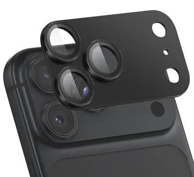 Immagine prodotto di Avizar, protezione per fotocamera di iPhone 18 Pro, realizzata in vetro temperato 9H e alluminio, colore nero