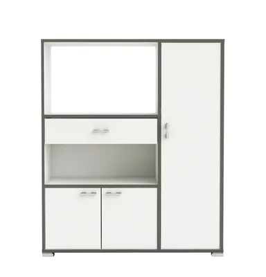 Obrázek produktu pro Küchenbuffet >BUZZ< in Matt weiß - 90x107,4x40cm (BxHxT)