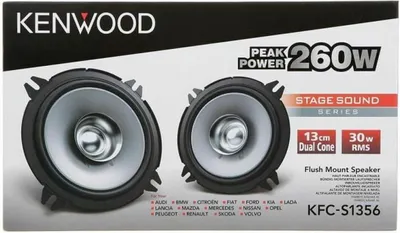 Produktbild von Kenwood Electronics KFC-S1356, 2-Wege, 260 W, 30 W, 4 Ohm, 89 dB, 45 - 18000 Hz
