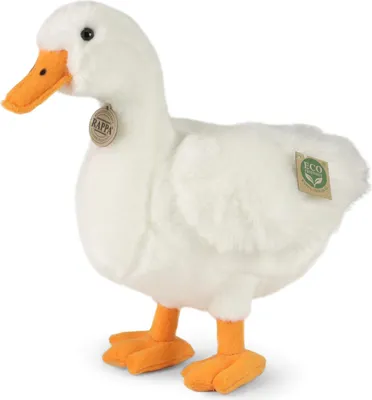 Obrázok produktu pre RAPPA Plyšová kačica biela 33 cm ECO-FRIENDLY