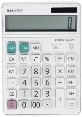 Produktbild von Sharp EL-340W, Desktop, Display-Rechner, Display klappbar, Akku, Weiß