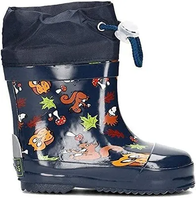 Produktbild von Playshoes Gummistiefel Waldtiere gefüttert, in marine, Größe 18
