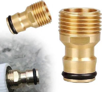 Image de Robinet d'extérieur - Raccord pour tuyau d'arrosage - 1 pièce - Métal - 1/2 pouce